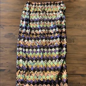 Zara multi-color sequin midi skirt